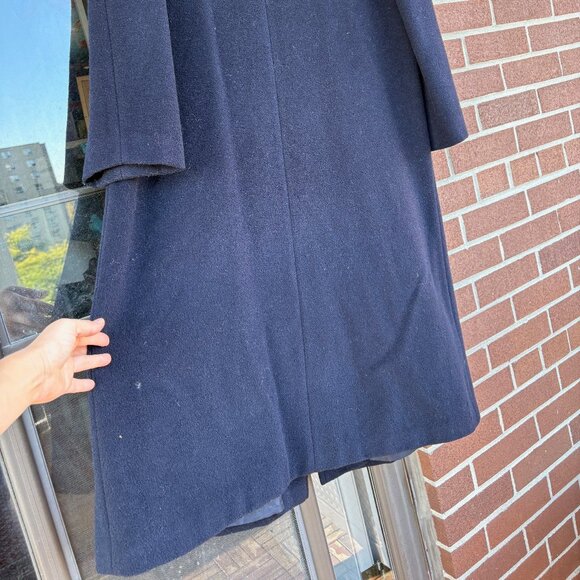 Vintage Golden Gate Deutsch Wool Tirol Blue Trench Coat Jacket sz XL - Picture 9 of 14